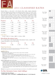 Financial Advisor magazine Classified Rates 2011