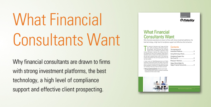 What Financial Consultants Want